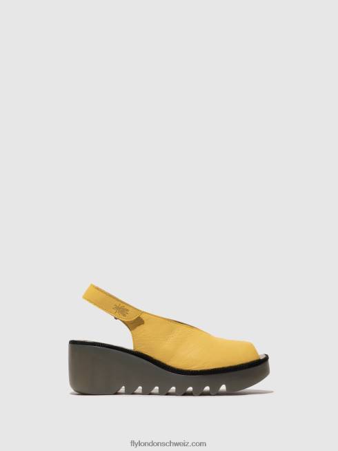 CH Fly London Frauen Slingback-Sandalen baye386 Gelb 2664466