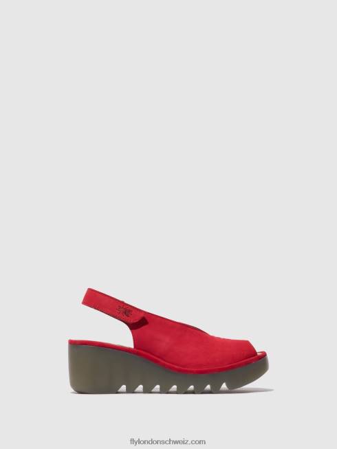 CH Fly London Frauen Slingback-Sandalen baye386 Lippenstift rot 2664580