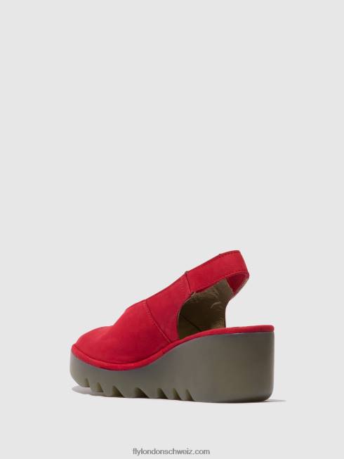CH Fly London Frauen Slingback-Sandalen baye386 Lippenstift rot 2664580