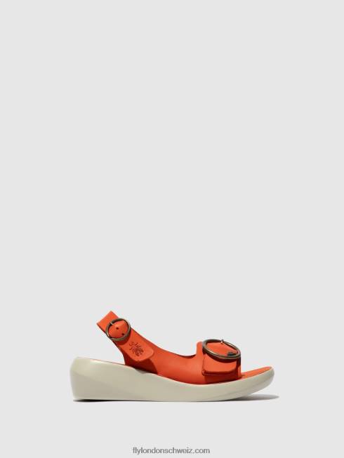 CH Fly London Frauen Slingback-Sandalen berk754 Koralle 2664585