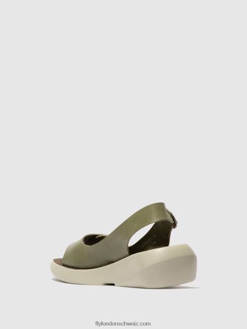 CH Fly London Frauen Slingback-Sandalen berk754 SMOG 2664586