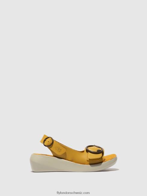 CH Fly London Frauen Slingback-Sandalen berk754 Senf 2664465