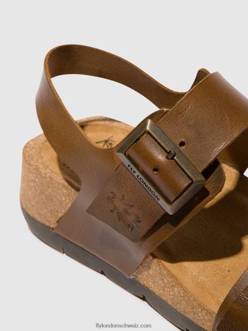 CH Fly London Frauen Slingback-Sandalen ceke722 Kamel 2664583