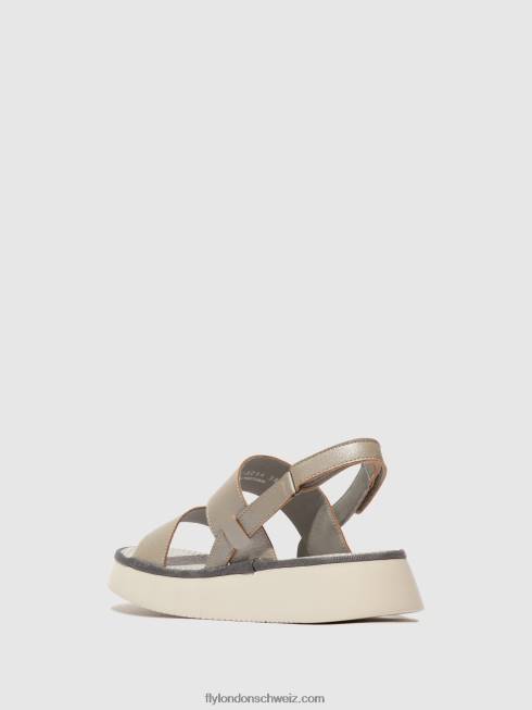 CH Fly London Frauen Slingback-Sandalen cura318 Silber 2664463