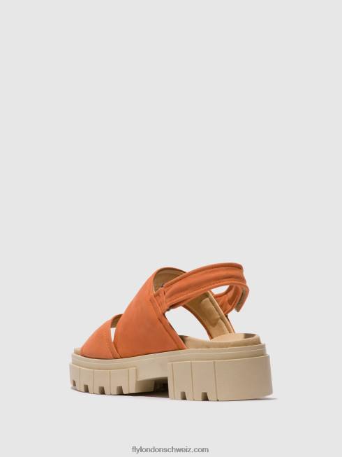 CH Fly London Frauen Slingback-Sandalen jira865 Pfirsich 2664543