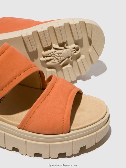 CH Fly London Frauen Slingback-Sandalen jira865 Pfirsich 2664543