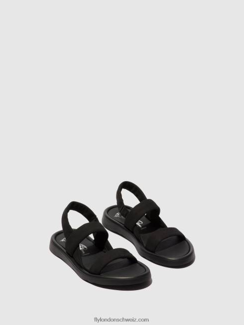 CH Fly London Frauen Slingback-Sandalen tera873 Schwarz 2664538