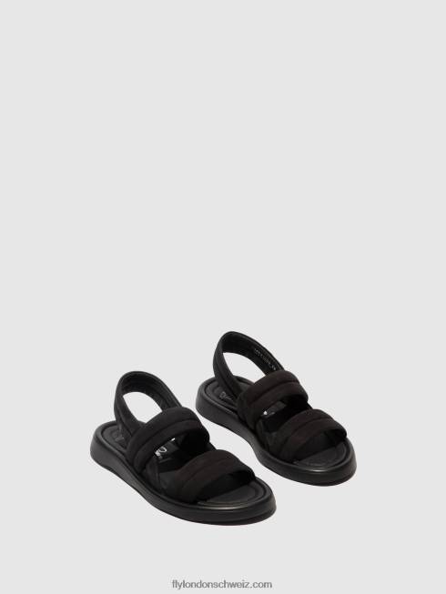 CH Fly London Frauen Slingback-Sandalen tofy941 Schwarz 2664457