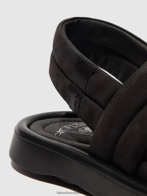 CH Fly London Frauen Slingback-Sandalen tofy941 Schwarz 2664457