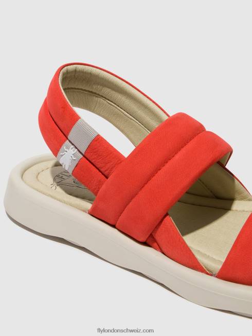 CH Fly London Frauen Slingback-Sandalen tofy941 Teufelsrot 2664459