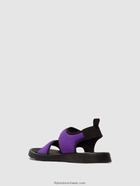 CH Fly London Frauen Slingback-Sandalen treq930 viola/schwarz 2664452