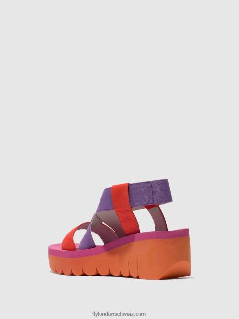 CH Fly London Frauen Slingback-Sandalen yabi922 Orange (Viola) 2664442