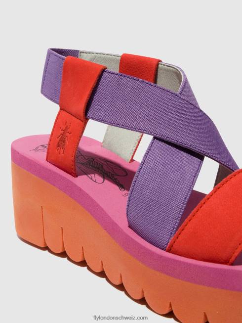 CH Fly London Frauen Slingback-Sandalen yabi922 Orange (Viola) 2664442