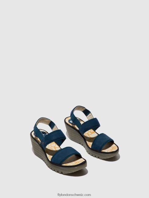 CH Fly London Frauen Slingback-Sandalen yaco416 Blau 2664438