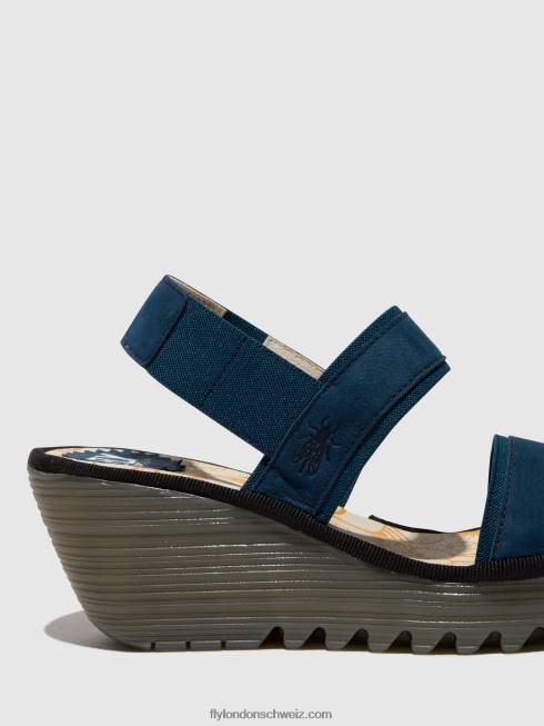 CH Fly London Frauen Slingback-Sandalen yaco416 Blau 2664438