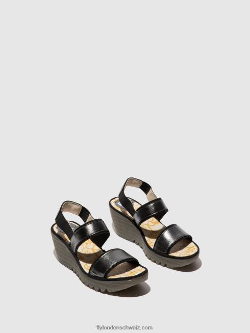 CH Fly London Frauen Slingback-Sandalen yaco416 Graphit 2664441