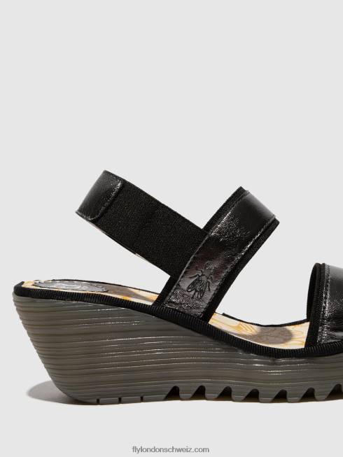 CH Fly London Frauen Slingback-Sandalen yaco416 Graphit 2664441