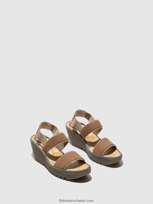 CH Fly London Frauen Slingback-Sandalen yaco416 Sand 2664431