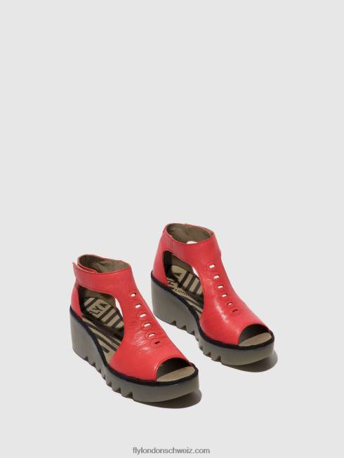 CH Fly London Frauen T-Riemen-Sandalen bezo306 Himbeere 2664419