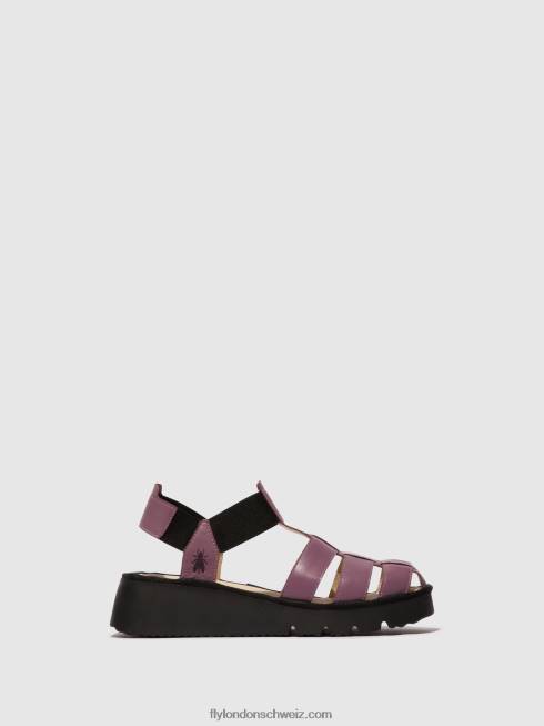 CH Fly London Frauen T-Riemen-Sandalen pefi429 violett 2664406