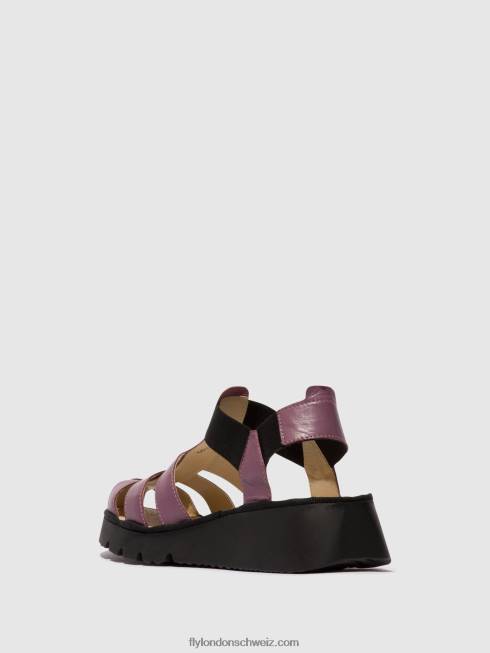 CH Fly London Frauen T-Riemen-Sandalen pefi429 violett 2664406