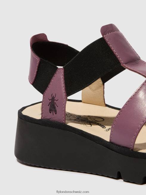 CH Fly London Frauen T-Riemen-Sandalen pefi429 violett 2664406