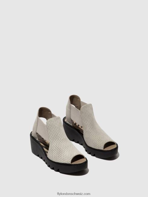 CH Fly London Frauen elastische Sandalen biga412 Beton 2664480