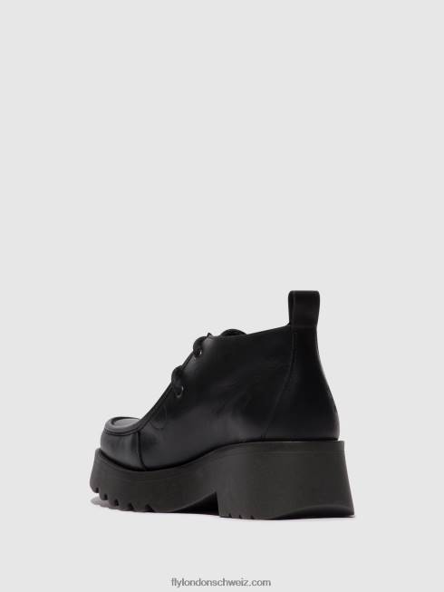 CH Fly London Frauen Schnürschuhe megg90 Schwarz 2664680