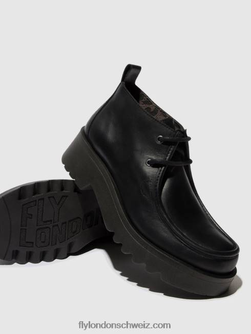 CH Fly London Frauen Schnürschuhe megg90 Schwarz 2664680