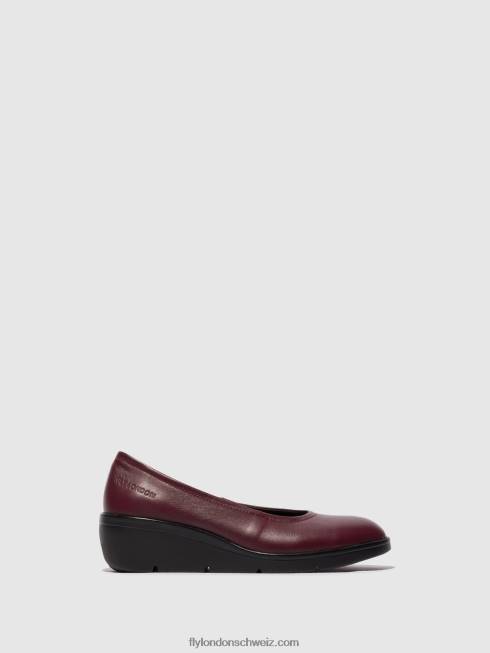 CH Fly London Frauen Slip-on-Schuhe numa570 Bordeaux 2664670