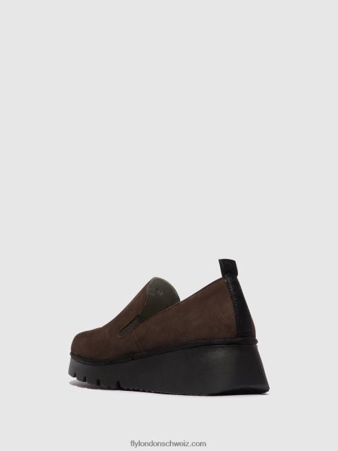 CH Fly London Frauen Slipper pece406 dk. Taupe 2664667