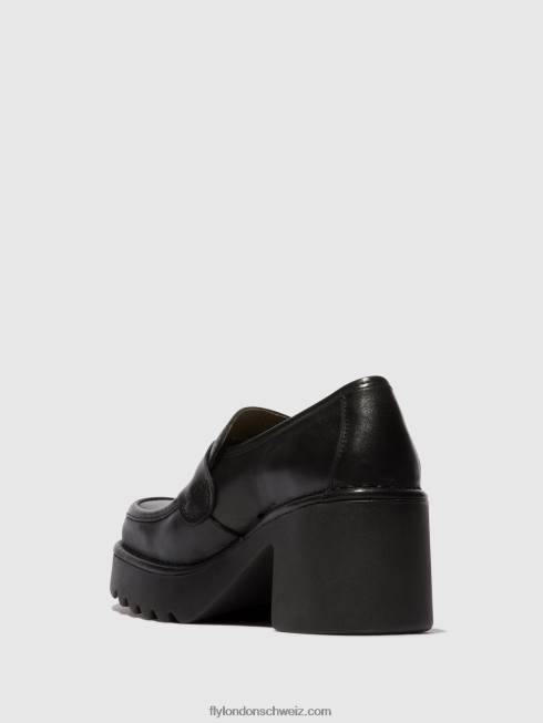 CH Fly London Frauen Loafer-Schuhe muly252 Schwarz 2664676