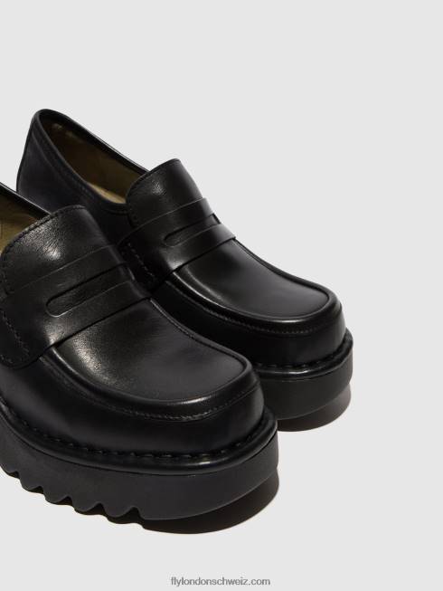 CH Fly London Frauen Loafer-Schuhe muly252 Schwarz 2664676