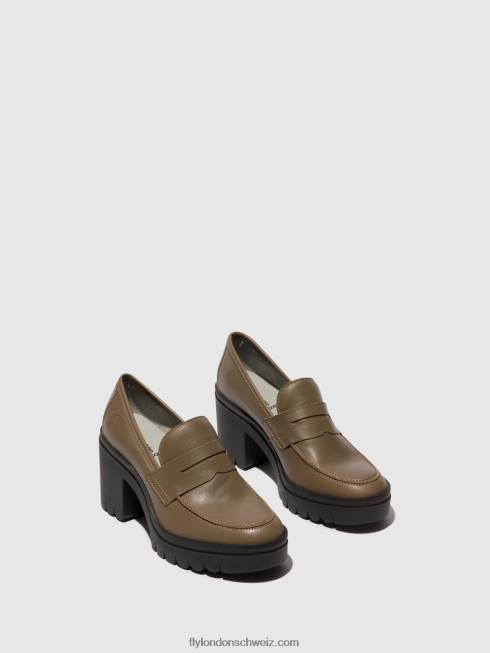 CH Fly London Frauen Loafer Schuhe toky803 Taupe 2664673
