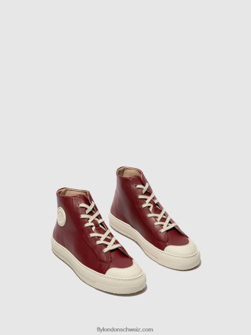 CH Fly London Frauen High-Top-Sneaker topy586 Bordeaux 2664727