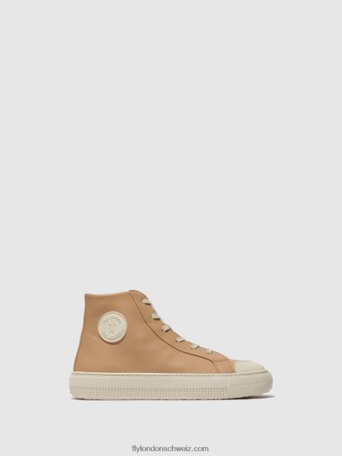 CH Fly London Frauen High-Top-Sneaker topy586 Nougat 2664728