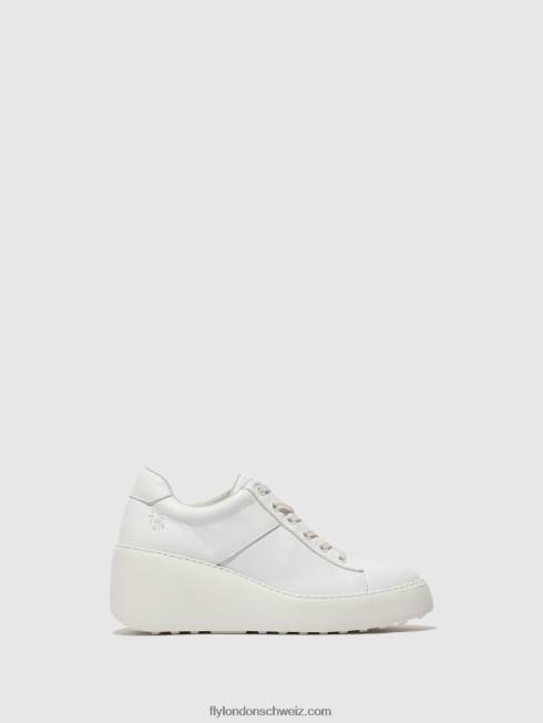 CH Fly London Frauen Schnürsneaker delf580 Weiss 2664721