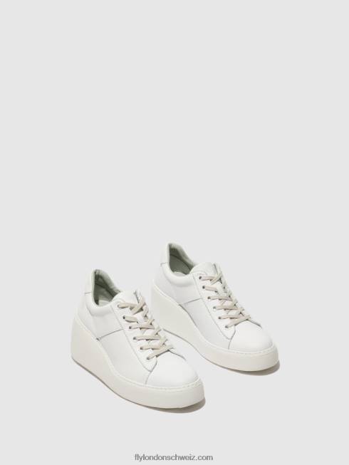 CH Fly London Frauen Schnürsneaker delf580 Weiss 2664721