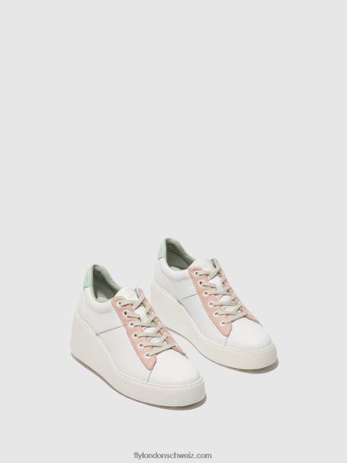 CH Fly London Frauen Schnürsneaker delf580 weiß/nude/mint 2664713