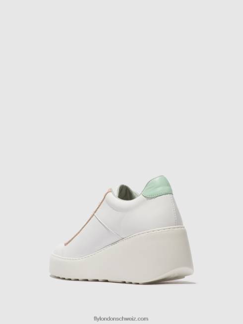 CH Fly London Frauen Schnürsneaker delf580 weiß/nude/mint 2664713