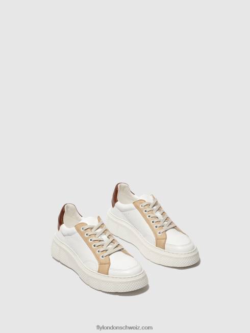 CH Fly London Frauen Schnürsneaker emmy510 weiß/beige/cognac 2664757