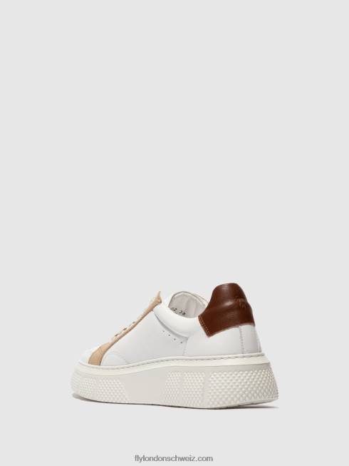 CH Fly London Frauen Schnürsneaker emmy510 weiß/beige/cognac 2664757