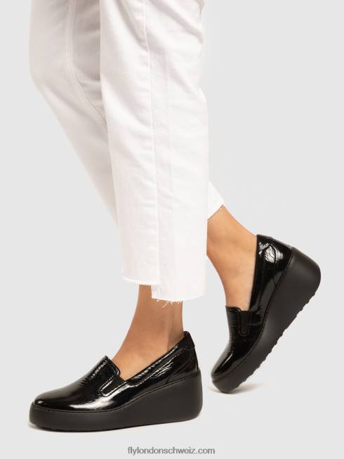 CH Fly London Frauen Slip-on-Sneaker deca459 Schwarz 2664746