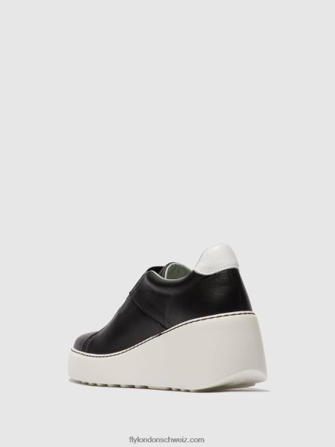 CH Fly London Frauen elastische turnschuhe dito581 Schwarz 2664730