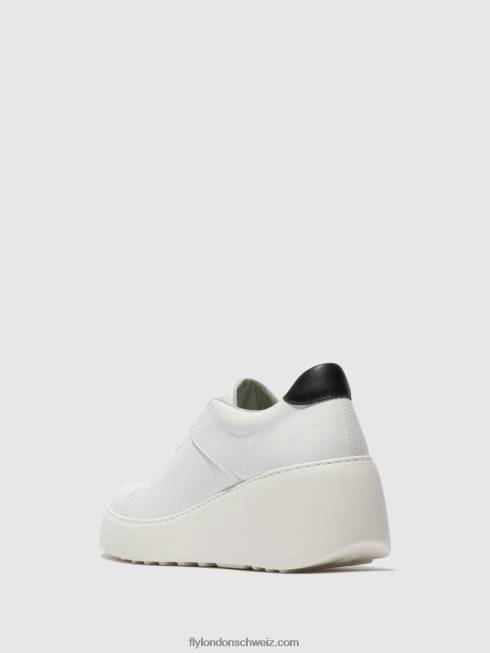 CH Fly London Frauen elastische turnschuhe dito581 Weiss 2664732