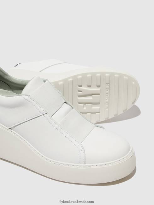 CH Fly London Frauen elastische turnschuhe dito581 Weiss 2664732