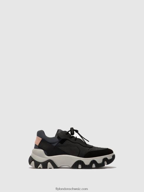 CH Fly London Frauen elastische turnschuhe fian634 mehrfarbig schwarz 2664772