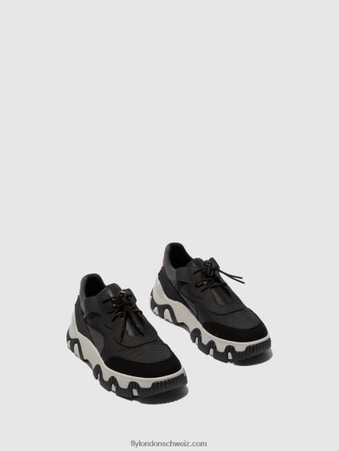 CH Fly London Frauen elastische turnschuhe fian634 mehrfarbig schwarz 2664772