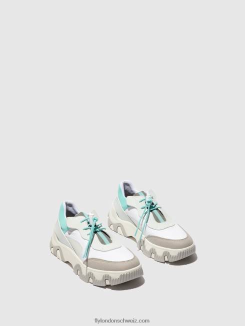 CH Fly London Frauen elastische turnschuhe fian634 offwhite/mynt 2664749