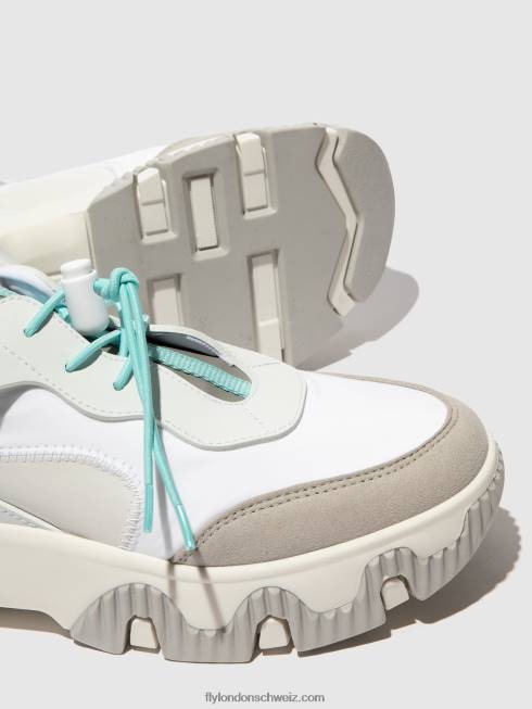 CH Fly London Frauen elastische turnschuhe fian634 offwhite/mynt 2664749